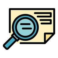 Search file icon vector flat