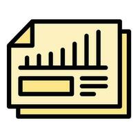 Business files icon vector flat