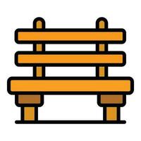 Bench icon vector flat