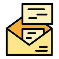 Business mail icon vector flat