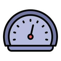 Classic speedometer icon vector flat