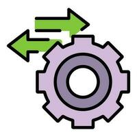 Gear strategy icon vector flat