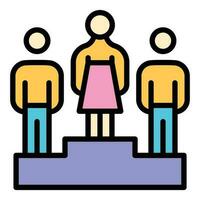 Gender gap icon vector flat