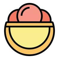Bowl gelato icon vector flat