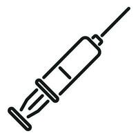 Syringe test icon outline vector. Positive result vector