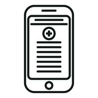 Mobile test result icon outline vector. Lab sample vector