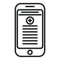 Mobile test result icon outline vector. Lab sample vector