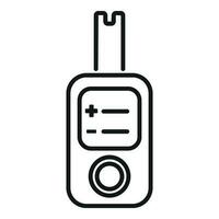 Test device icon outline vector. Lab sample vector