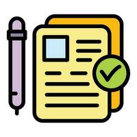 Manager papers icon vector flat