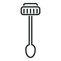 Plastic test swab icon outline vector. Lab sample vector