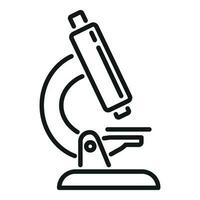 Test result microscope icon outline vector. Medical lab vector