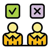 Office workers icon vector flat