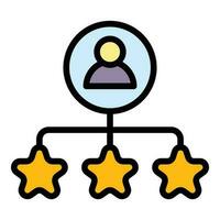 Manager scheme icon vector flat