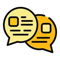 Work chat icon vector flat