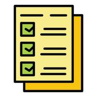 Work checklist icon vector flat