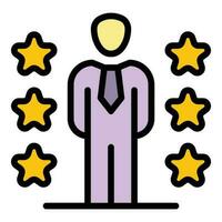 Best manager icon vector flat