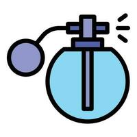 Retro perfume bottle icon vector flat