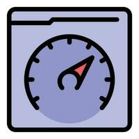 Time folder icon vector flat