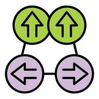 Volatility scheme icon vector flat
