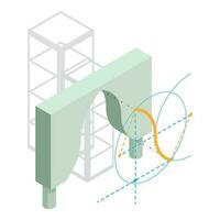 Construction project icon isometric vector. Arch project and building frame icon vector