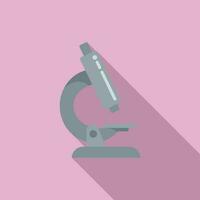 Test result microscope icon flat vector. Medical lab vector