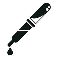 Blood dropper icon simple vector. Medical lab vector