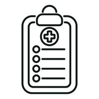 Test board icon outline vector. Lab sample vector