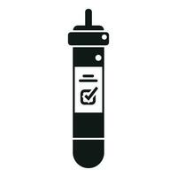 Lab test tube icon simple vector. Sample result vector