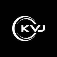 kvj logo diseño, inspiración para un único identidad. moderno elegancia y creativo diseño. filigrana tu éxito con el sorprendentes esta logo. vector