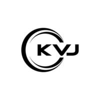 kvj logo diseño, inspiración para un único identidad. moderno elegancia y creativo diseño. filigrana tu éxito con el sorprendentes esta logo. vector