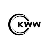 kww logo diseño, inspiración para un único identidad. moderno elegancia y creativo diseño. filigrana tu éxito con el sorprendentes esta logo. vector