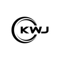 kwj logo diseño, inspiración para un único identidad. moderno elegancia y creativo diseño. filigrana tu éxito con el sorprendentes esta logo. vector