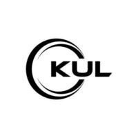 KUL Logo Design, Inspiration for a Unique Identity. Modern Elegance and Creative Design. Watermark Your Success with the Striking this Logo. vector