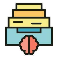 Memory shelf icon vector flat