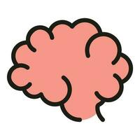 Human brain icon vector flat