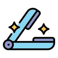 Barber razor icon vector flat