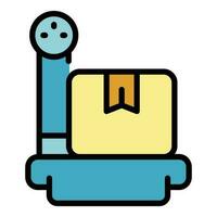 Weigh package icon vector flat