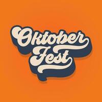 Oktoberfest retro style typography. Beer Festival vector banner. Oktoberfest handwritten typography header for signboard, greeting card, invitation poster and t shirt design.