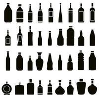 Bottle icon vector set. Bottle for water illustration sign collection. Bottle of alcohol symbol or logo.