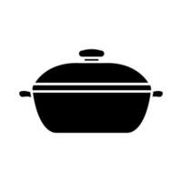 Pot icon vector. kitchen illustration sign. kitchenware symbol. Food logo. vector