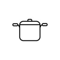 Pot icon vector. kitchen illustration sign. kitchenware symbol. Food logo. vector