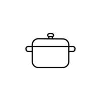 Pot icon vector. kitchen illustration sign. kitchenware symbol. Food logo. vector