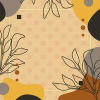 minimalist autumn background with memphis element for background vector