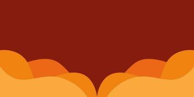 orange abstract wave background with empty space vector