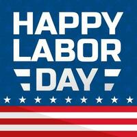 USA Labor Day social media template for greeting on social media vector