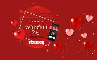 Valentine's Day sale. vector