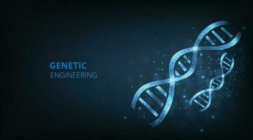 Graphic of DNA with futuristic element. vector