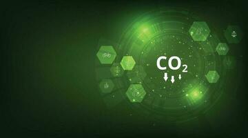 Reduce CO2 emissions to limit global warming. vector