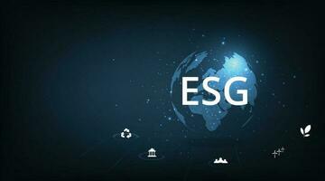 Environmental Social and Governance concept ESG. vector