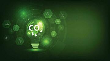 Idea of reduce CO2 emissions to limit global warming. vector